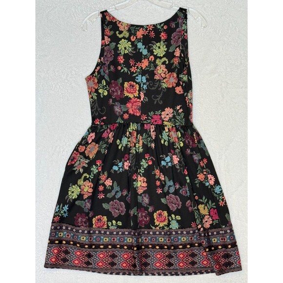 American Rag Cie Sleeveless Black Floral Dress With Pockets Size Small - Picture 9 of 15